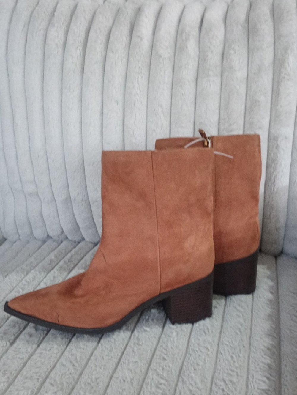 Splendid Women's Suede Ankle Boots in Cognac